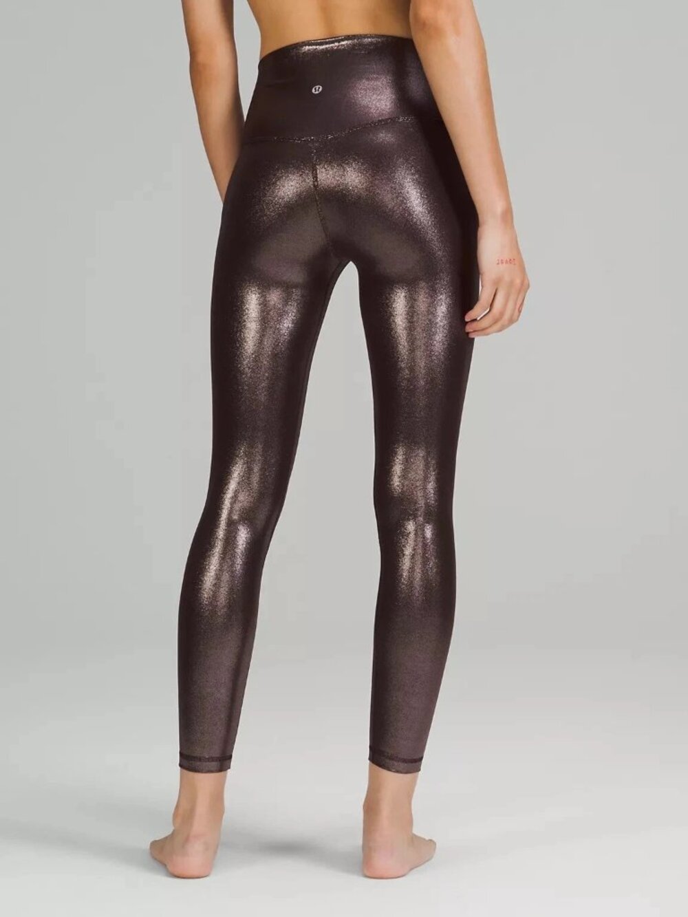 LULULEMON Align 25" Pant Shine Sz 12 Radiate Foil Print French Press Metallic